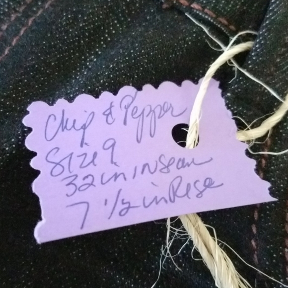 DENIM VINTAGE RETRO CHIP AND PEPPER LAGUNA BEACH FLARE WIDE JEANS SIZE 9 - Picture 8 of 8